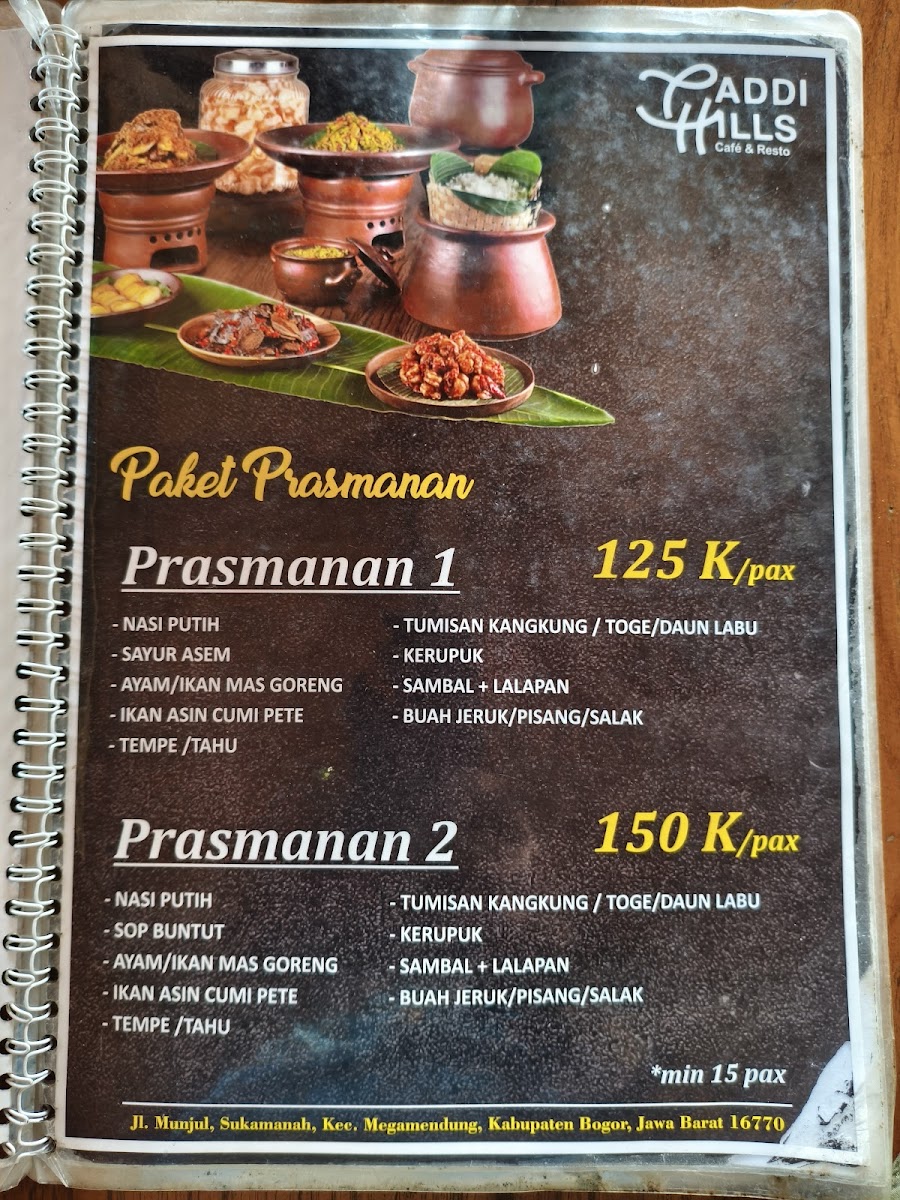 Paddi Hills Photo Menu 6