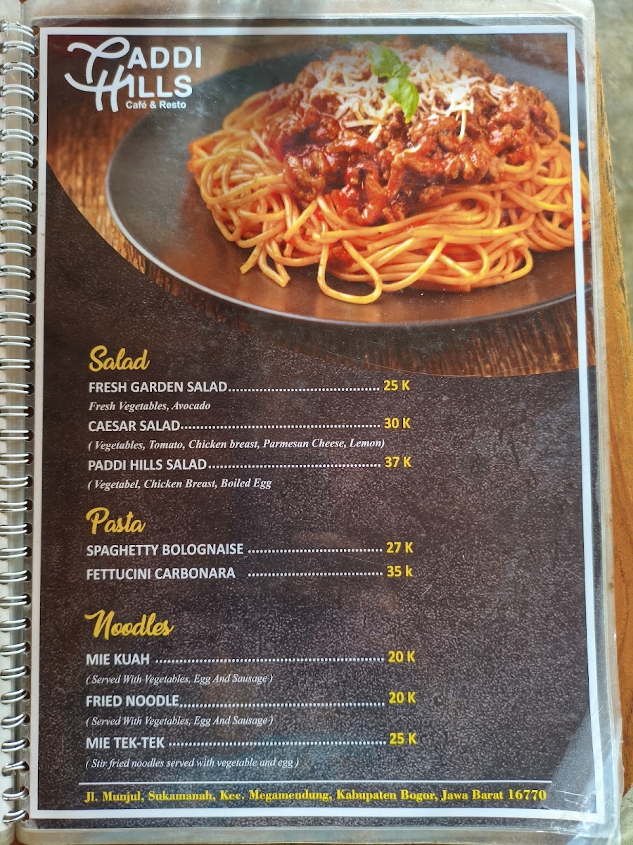 Paddi Hills Photo Menu 8