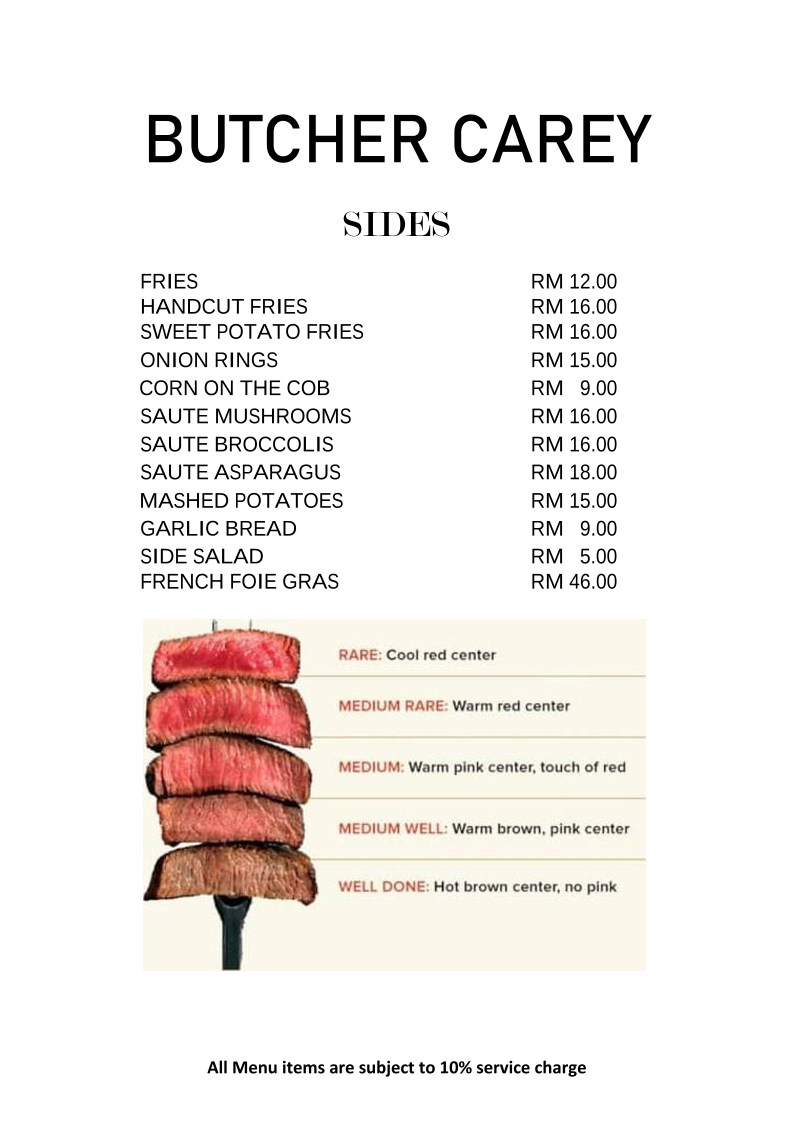 Butcher Carey Photo Menu 2