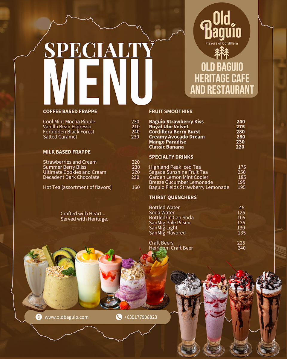 Old Baguio Heritage Cafe and Restaurant Photo Menu 1