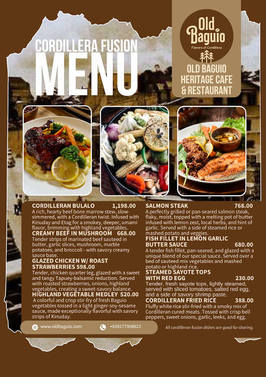 Old Baguio Heritage Cafe and Restaurant Photo Menu 2