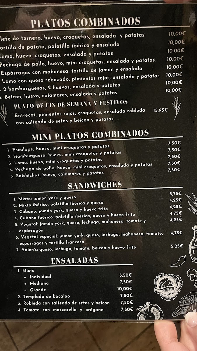 Yalens Tavern Photo Menu 2