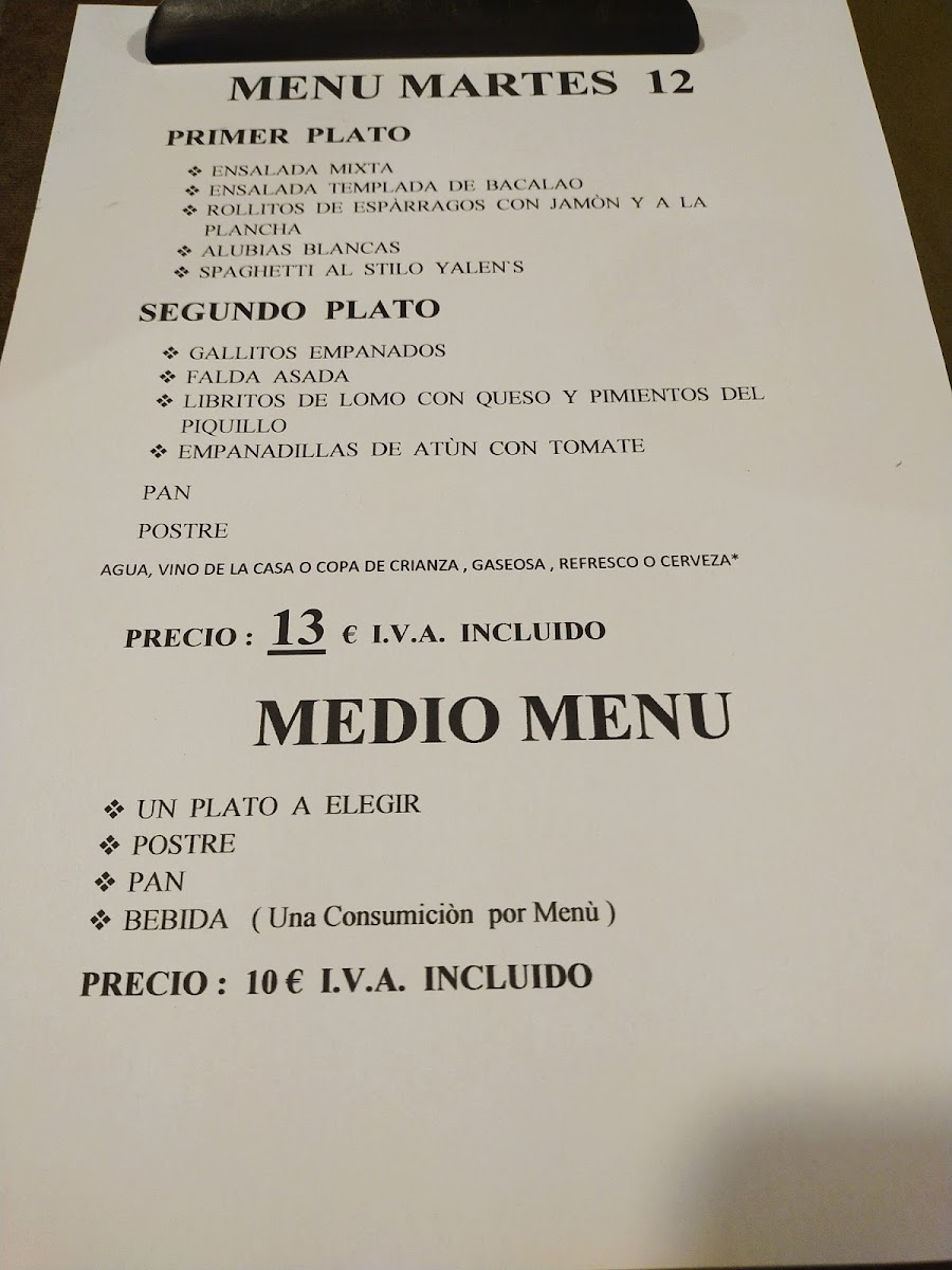Yalens Tavern Photo Menu 3
