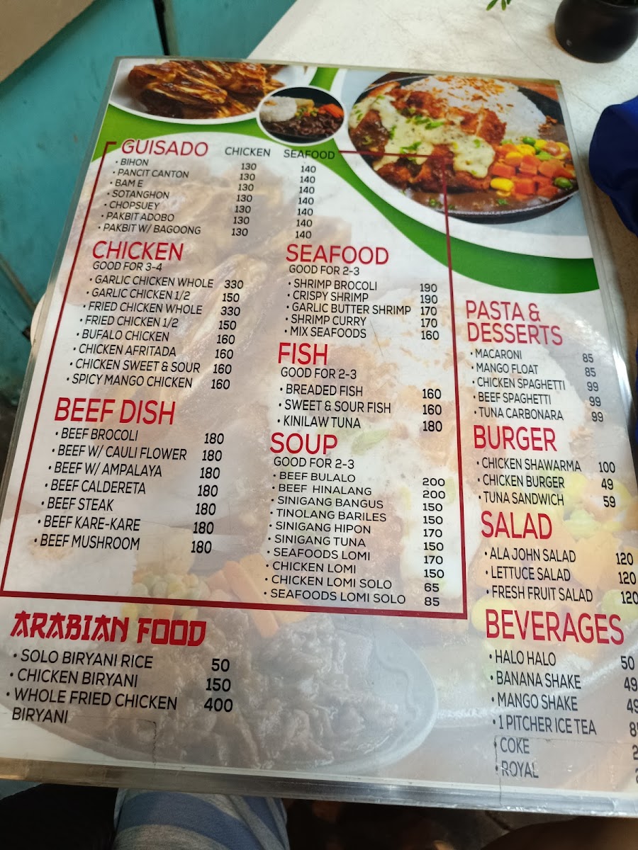 John's food house Sandawa Photo Menu 1