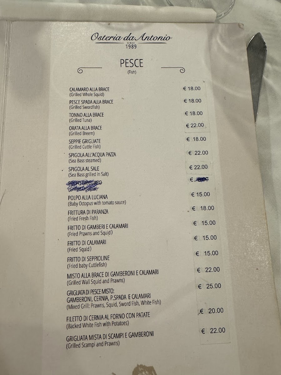 Osteria Da Antonio Photo Menu 10