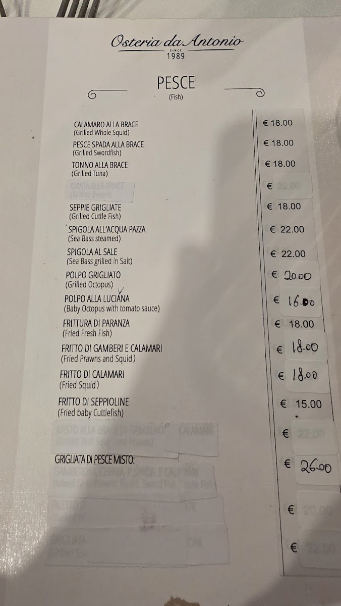 Osteria Da Antonio Photo Menu 3