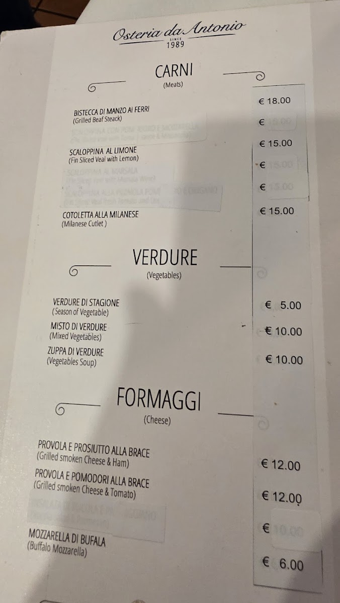 Osteria Da Antonio Photo Menu 5