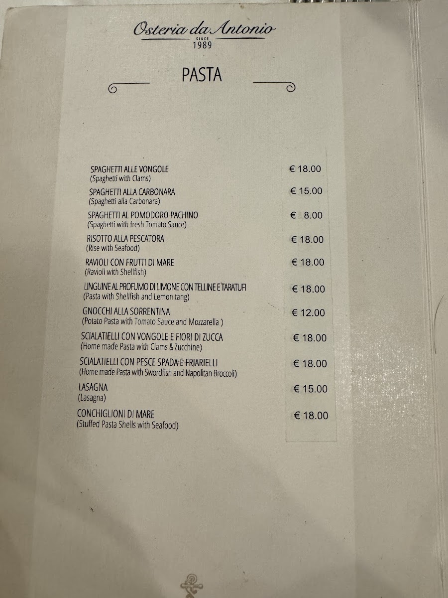 Osteria Da Antonio Photo Menu 9