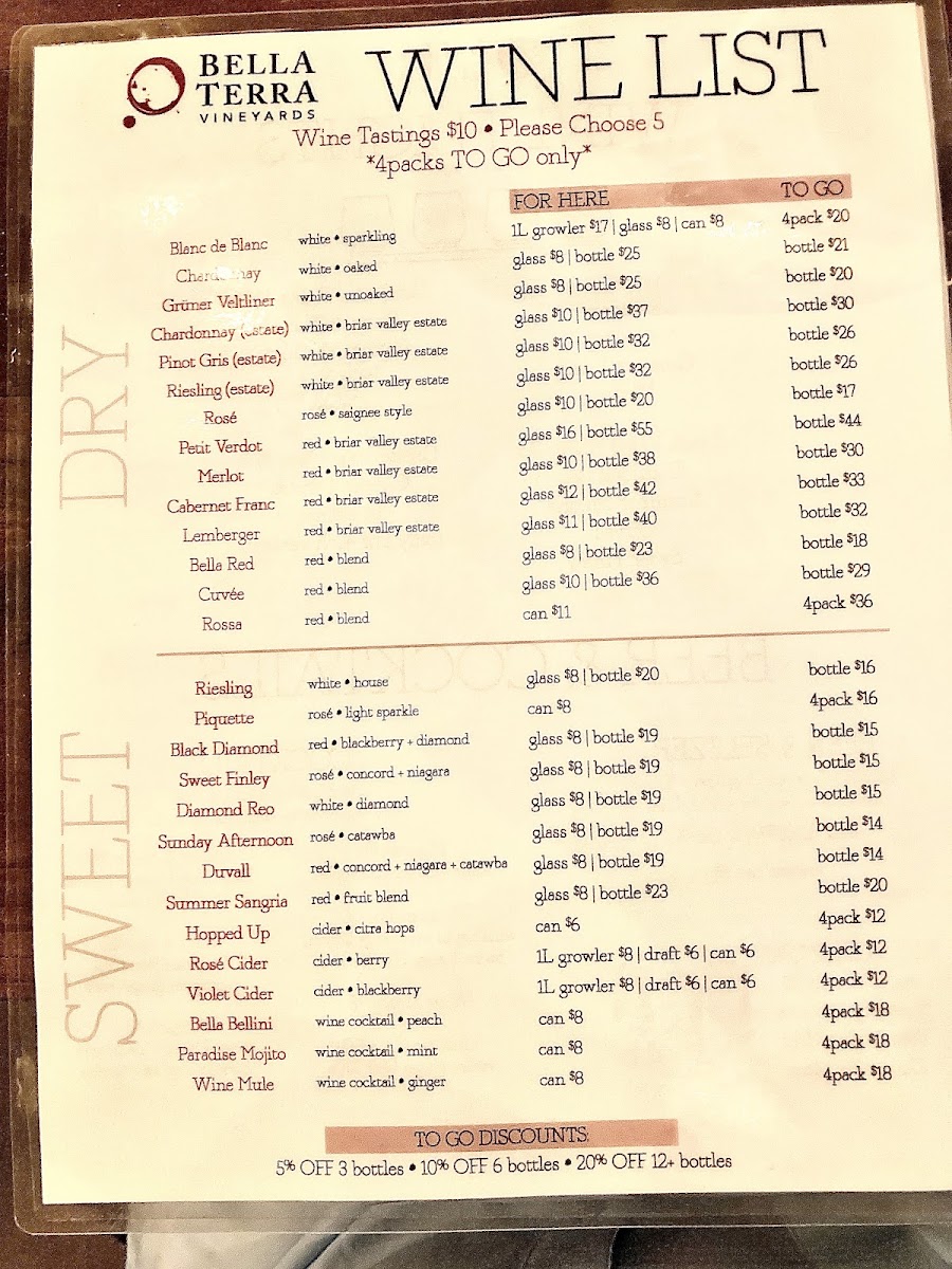 The Wine Cave Photo Menu 4