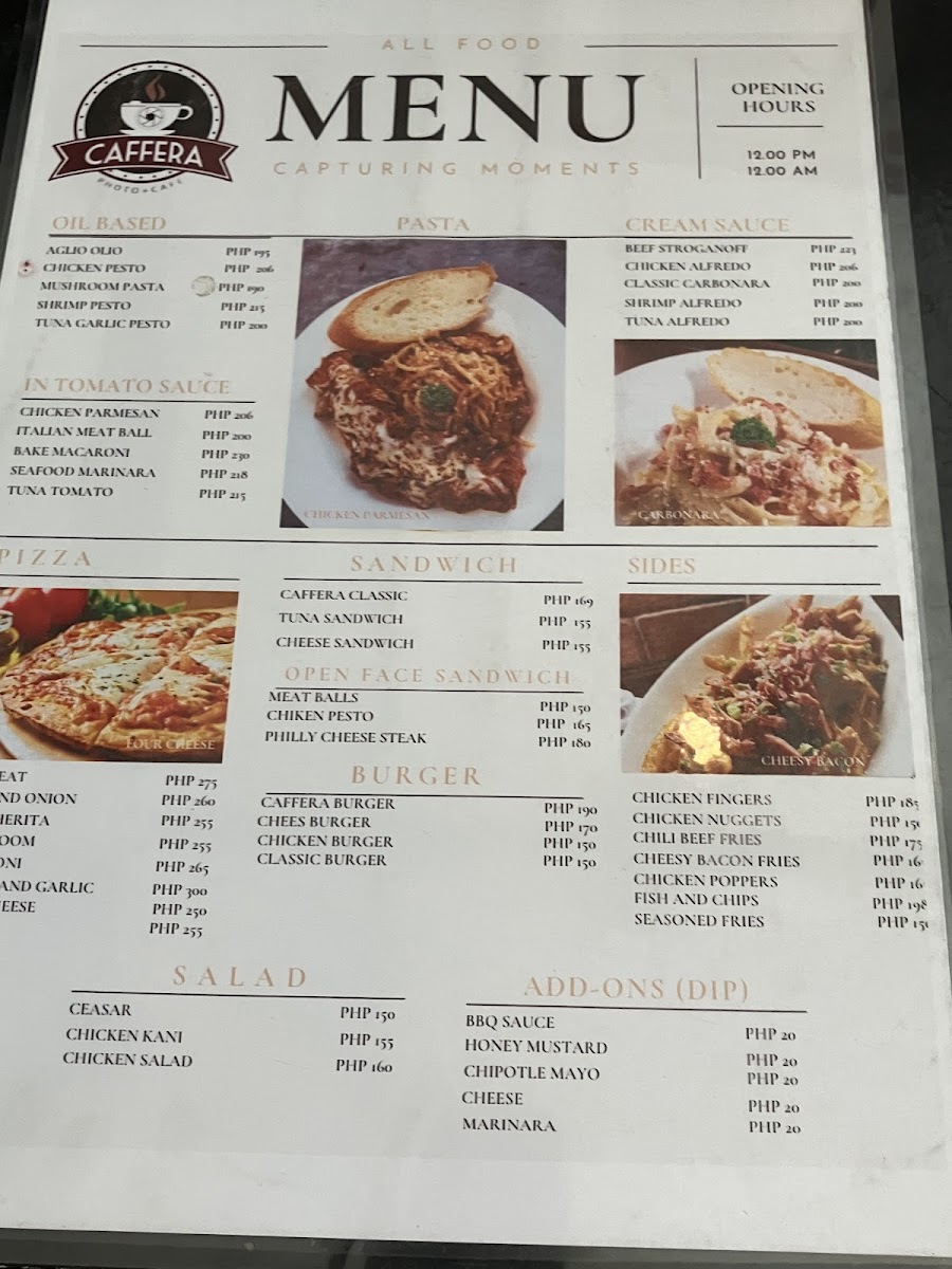 Caffera Photo + Café Photo Menu 2