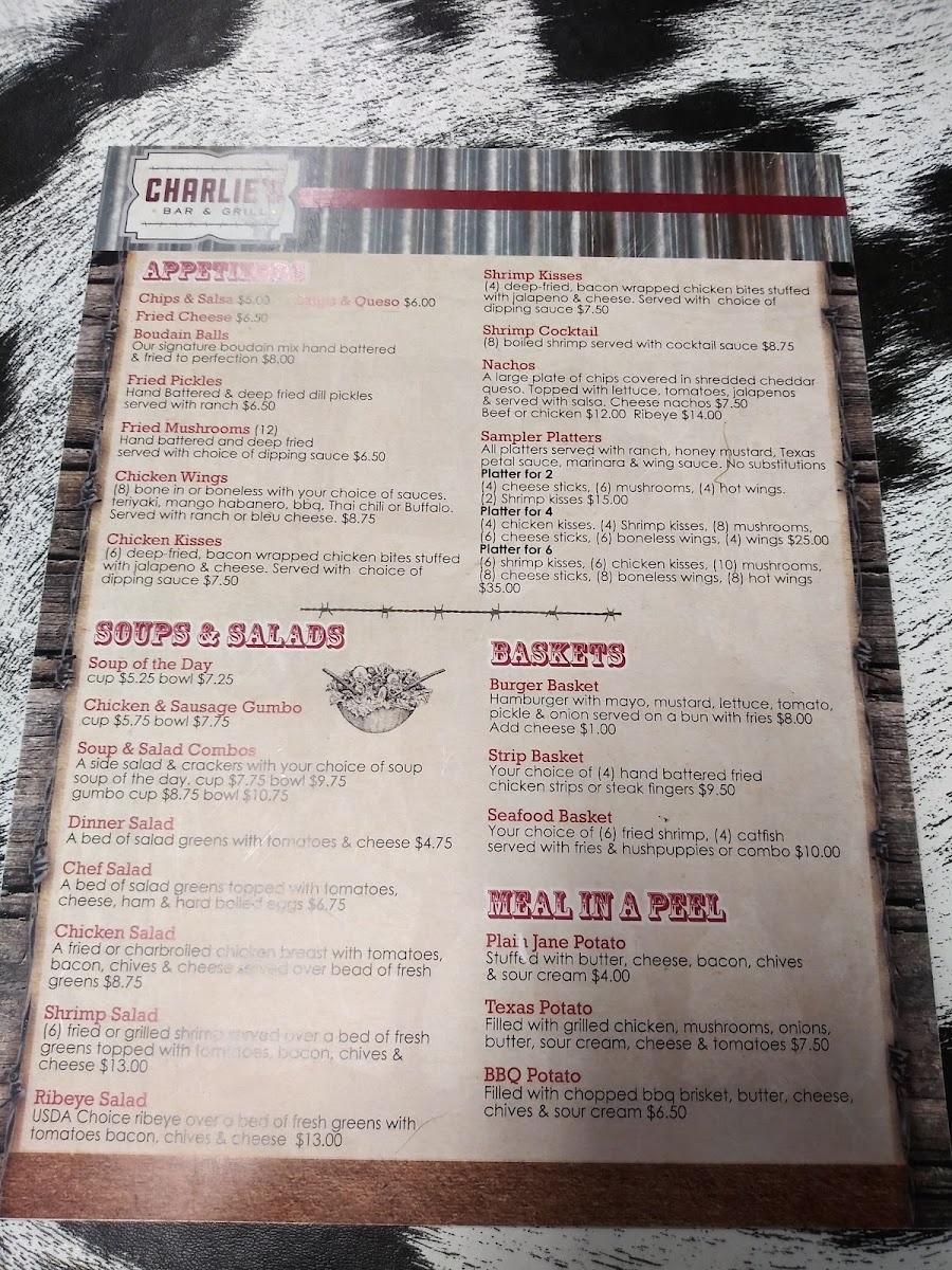 Charlie's Bar and Grill Photo Menu 9