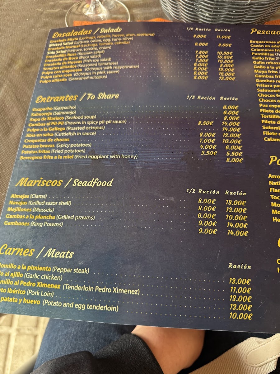Restaurante El Varadero Photo Menu 1