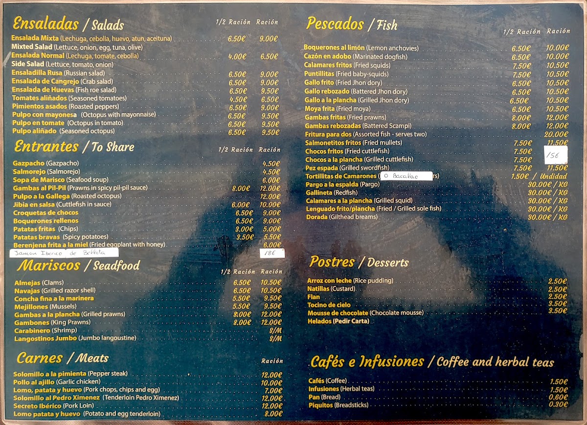 Restaurante El Varadero Photo Menu 2