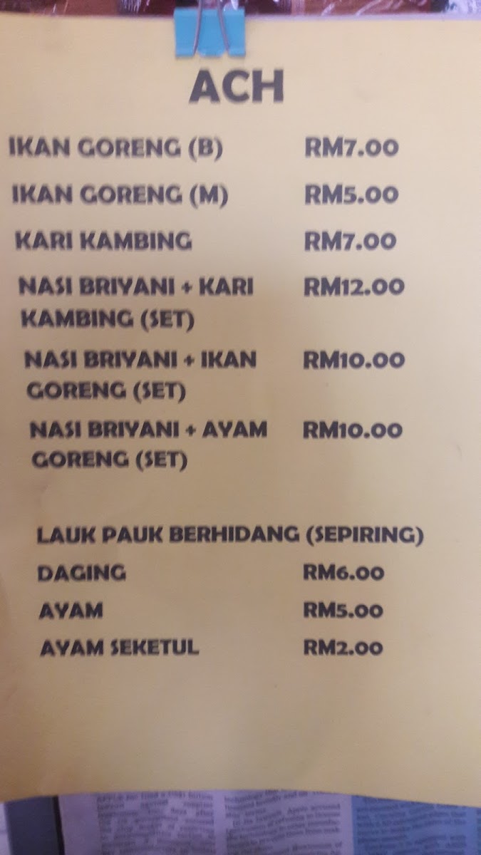 Akmal Bistro Photo Menu 2