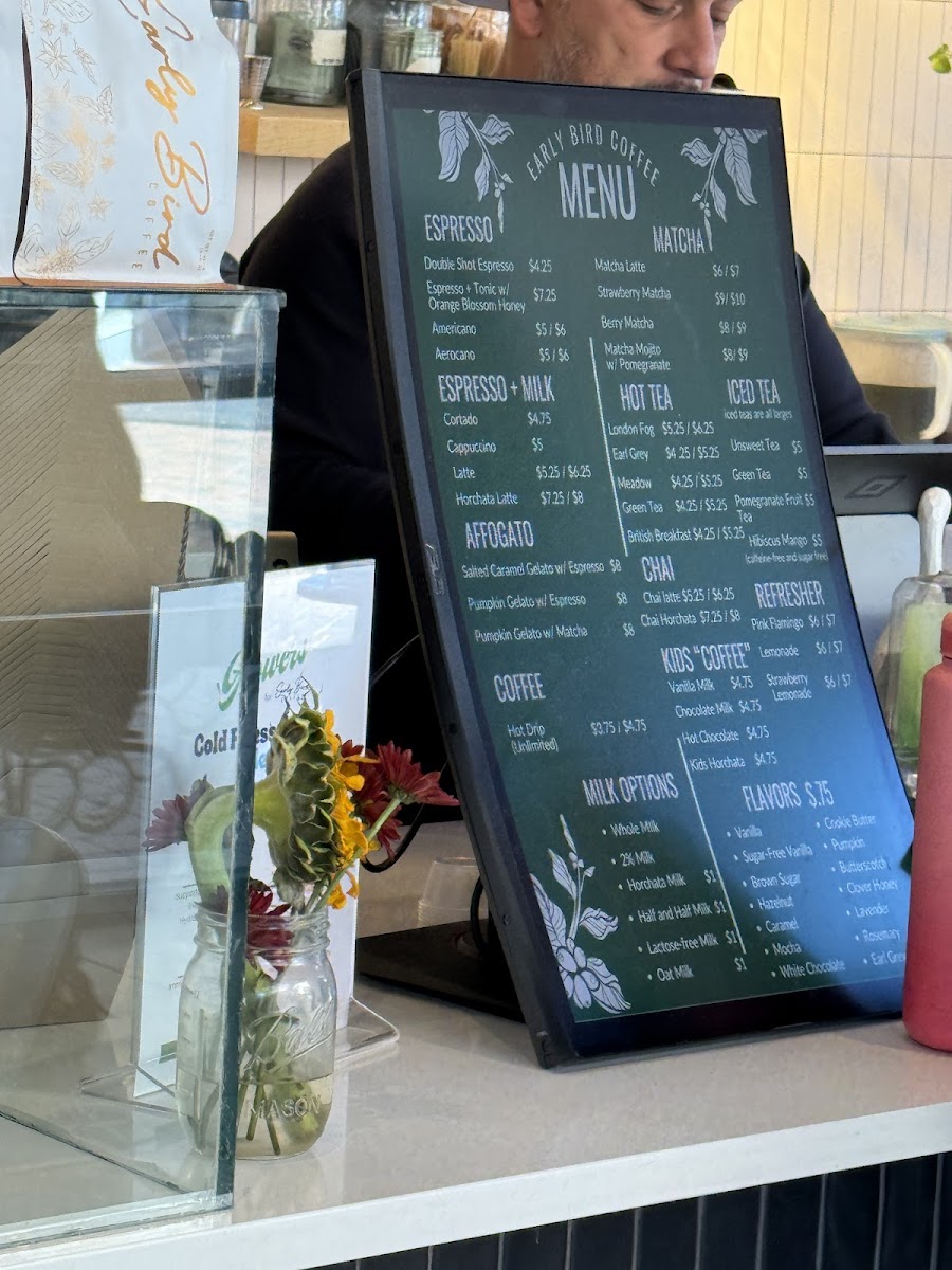 Early Bird Coffee Photo Menu 8