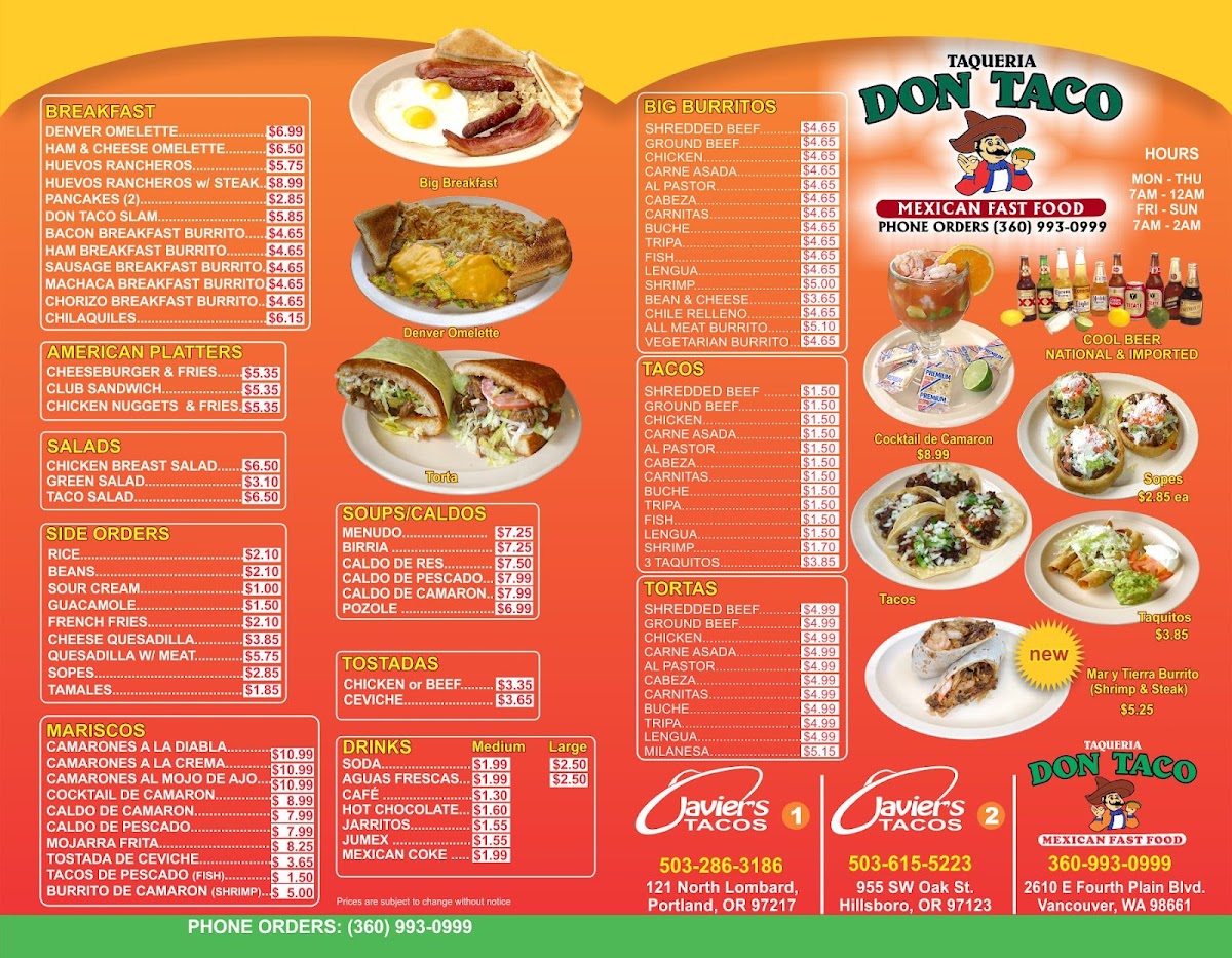 Don Taco Photo Menu 5