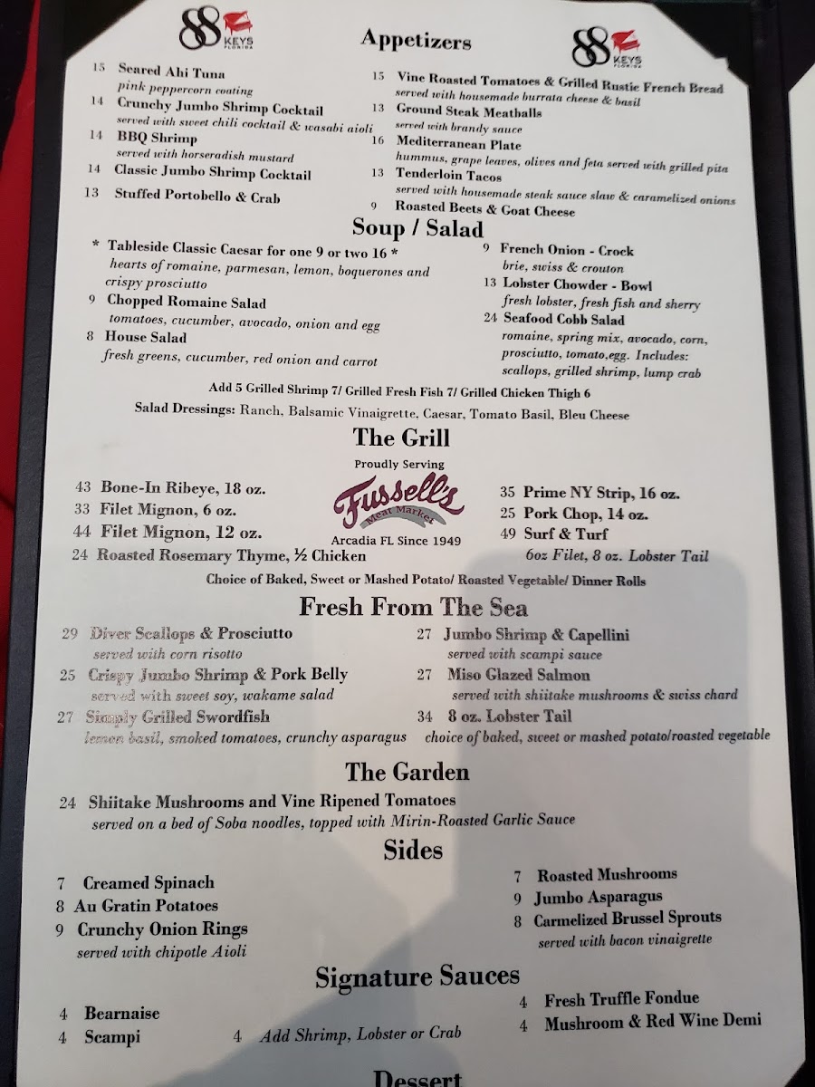 88 Keys Florida Restaurant & Bar Photo Menu 3