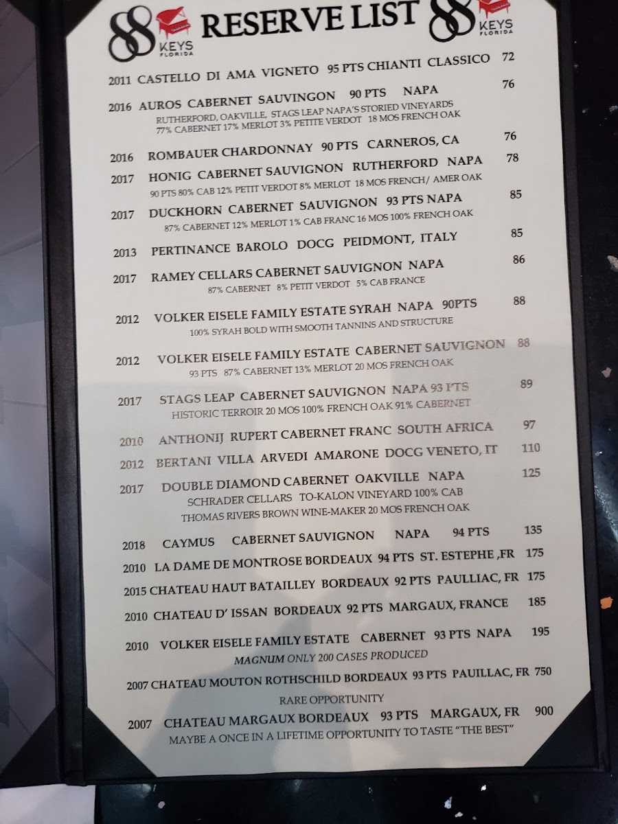 88 Keys Florida Restaurant & Bar Photo Menu 7