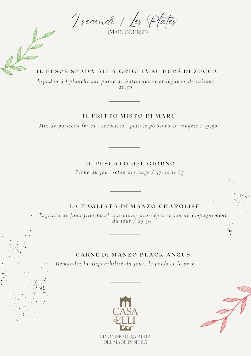CASA ELLI Ristorante & Pizzeria Photo Menu 3