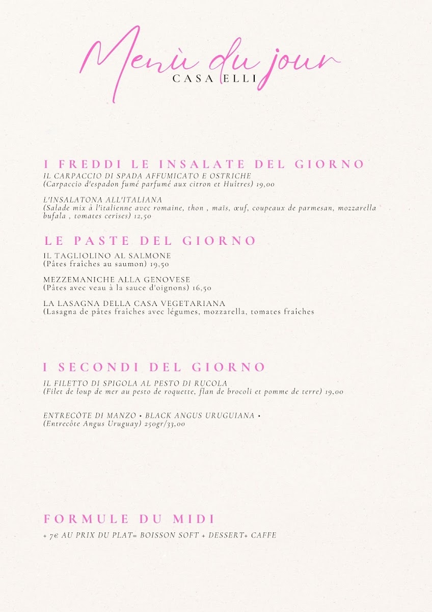 CASA ELLI Ristorante & Pizzeria Photo Menu 7