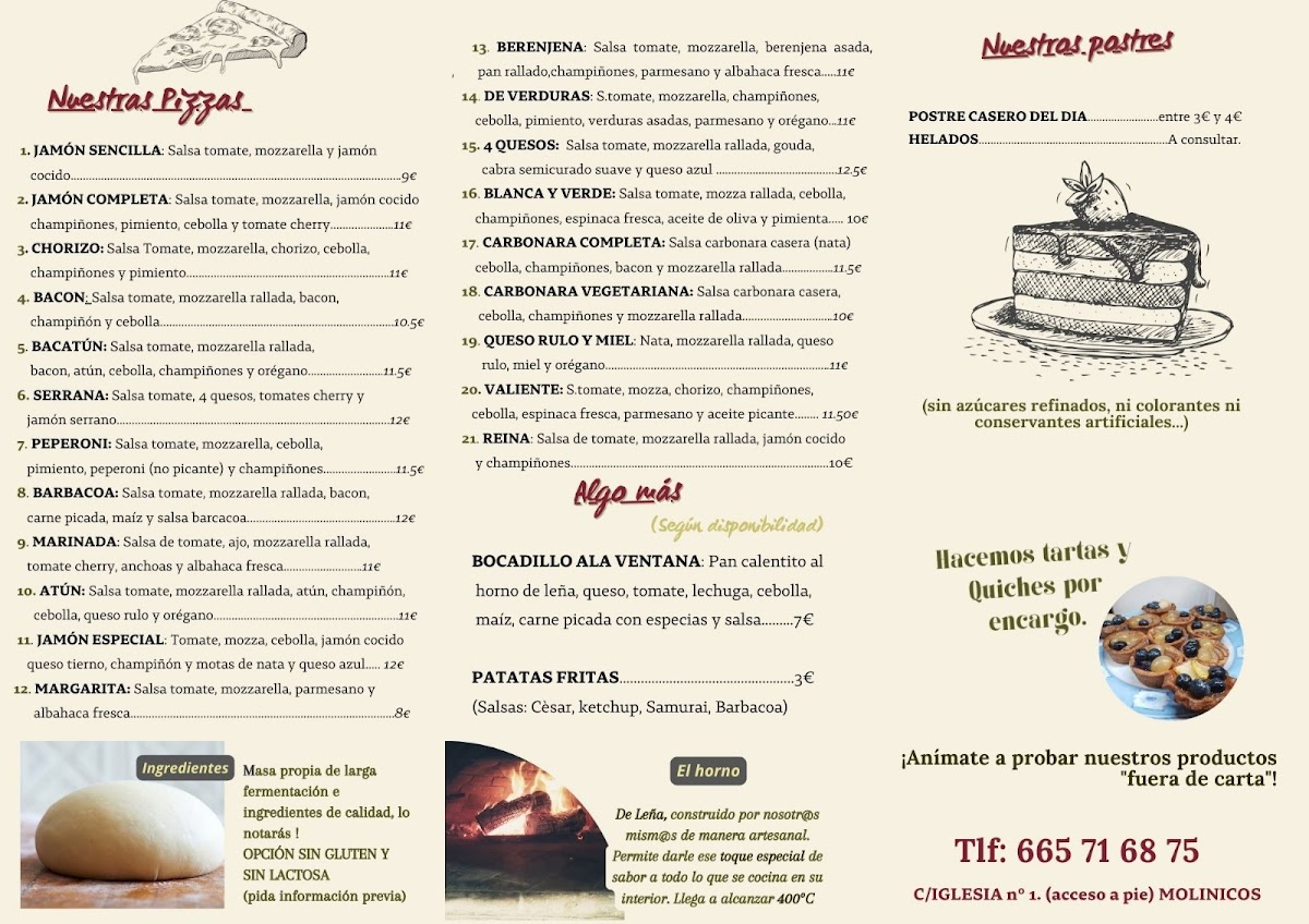 Ala Ventana Pizzería Photo Menu 1