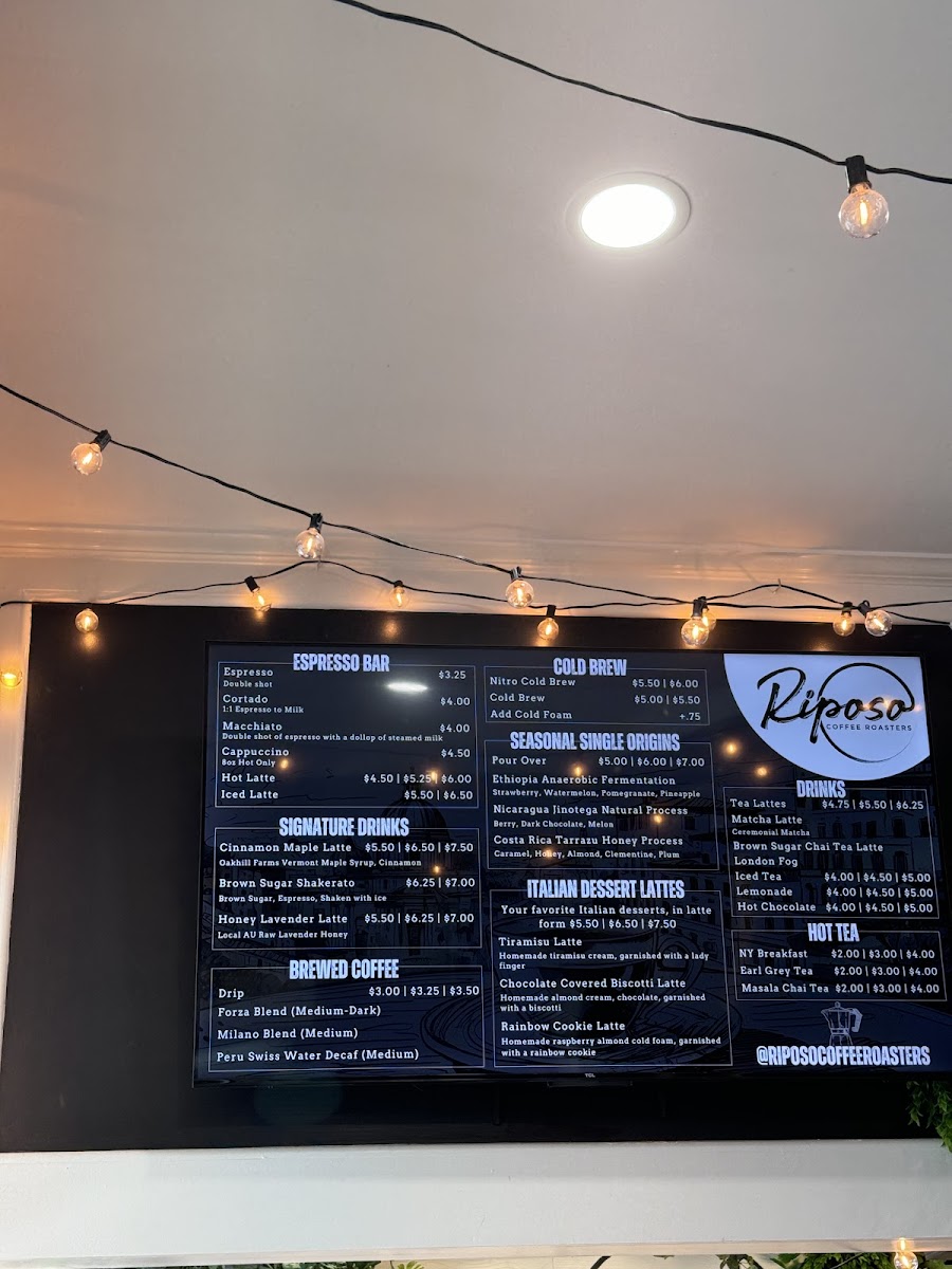 Riposo Coffee Roasters - Rumson Photo Menu 7