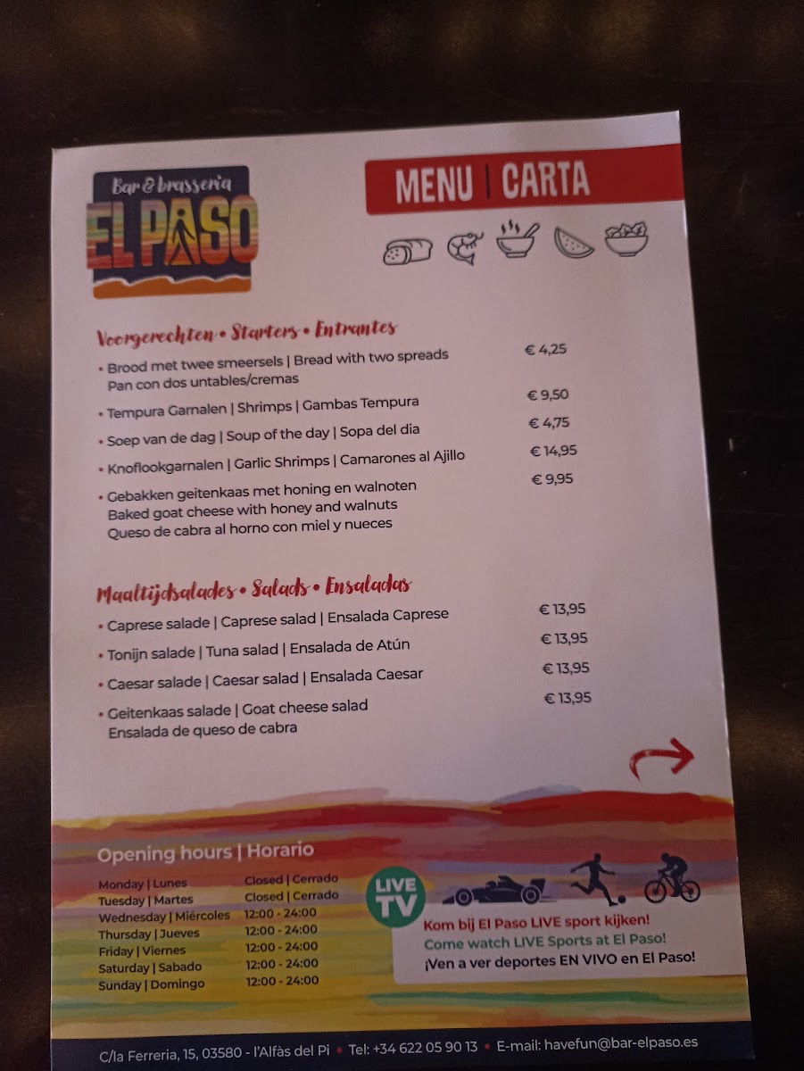 Bar El Paso Photo Menu 4