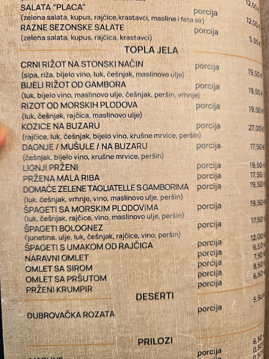 Kamenice Photo Menu 5