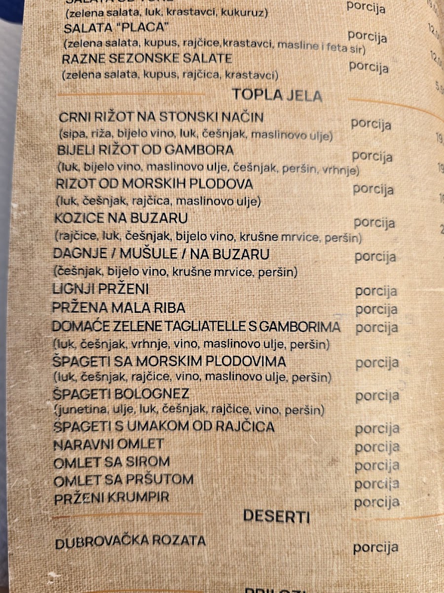 Kamenice Photo Menu 7
