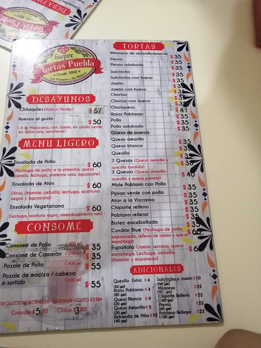 Super Tortas Puebla Photo Menu 4