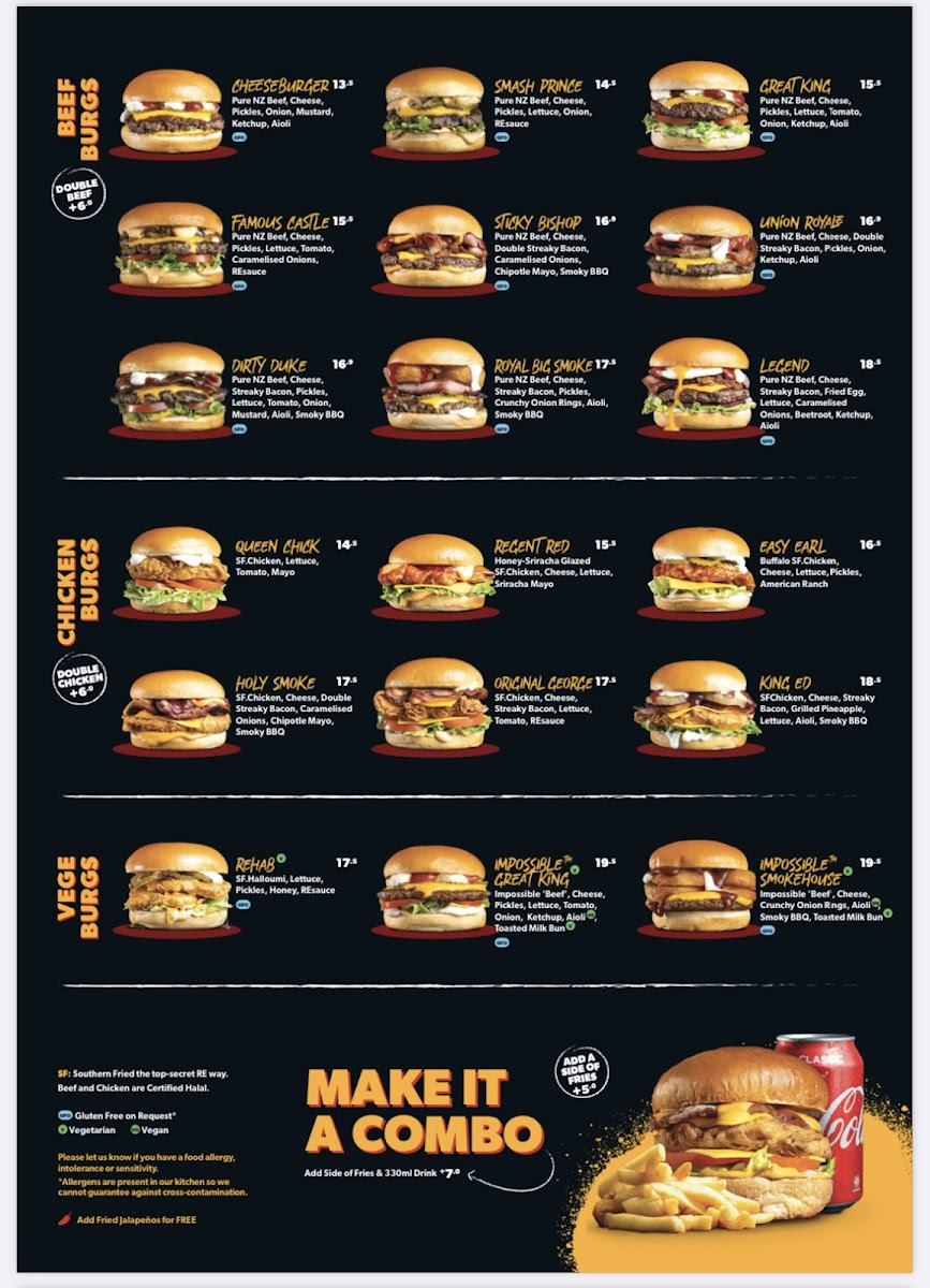 RE Burger Grey Lynn Photo Menu 1
