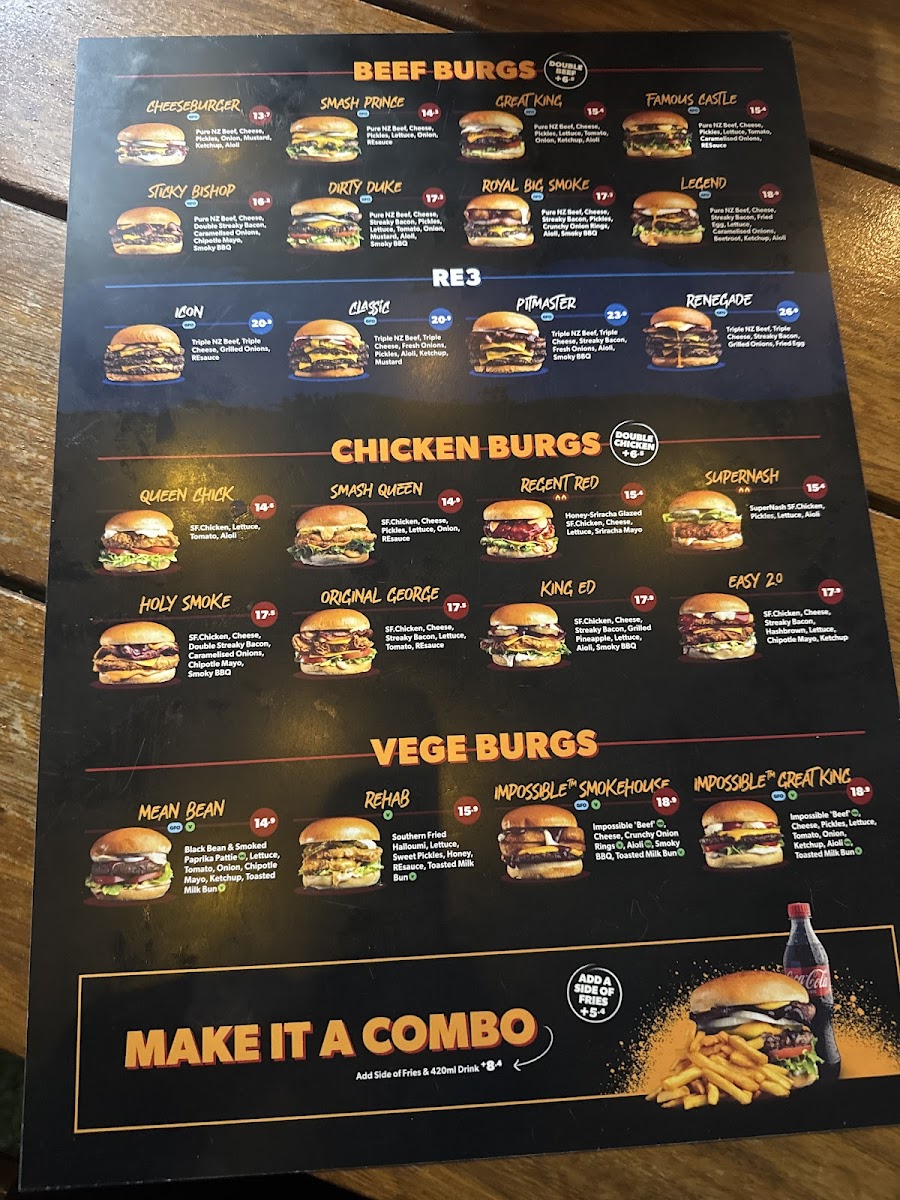 RE Burger Grey Lynn Photo Menu 2