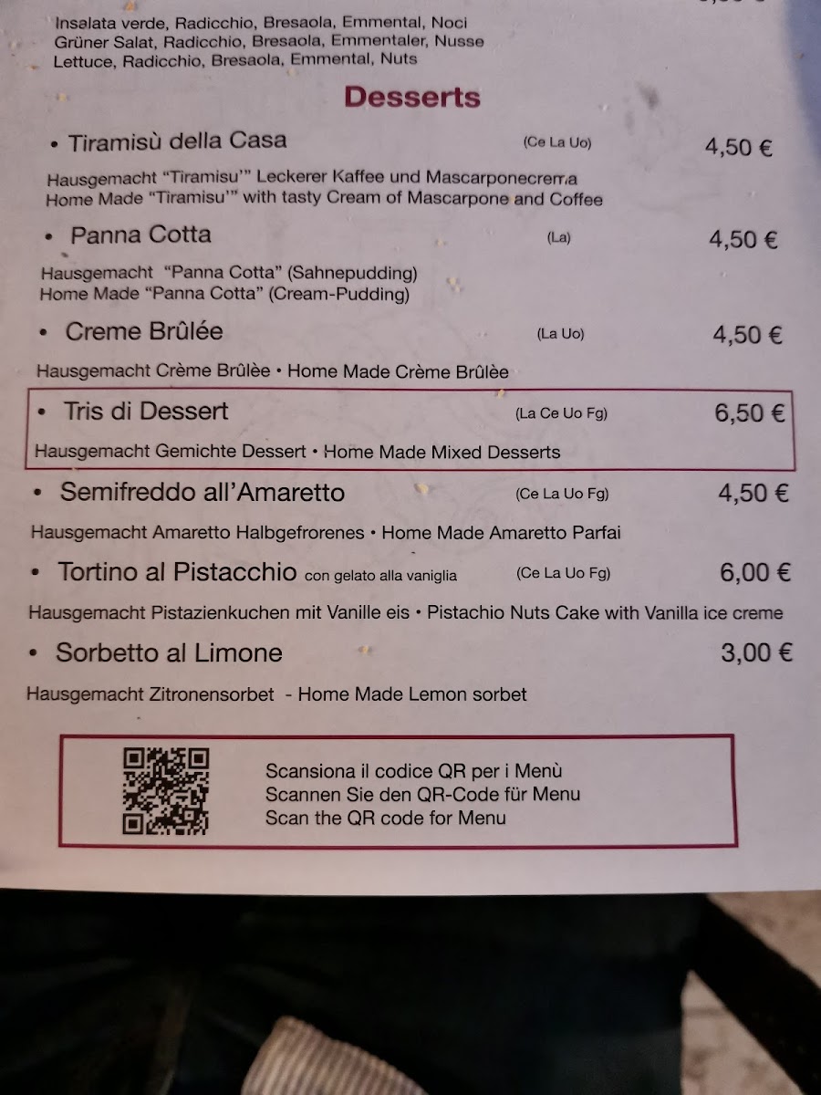 Ristorante Pizzeria 'al Ristoro' Photo Menu 1