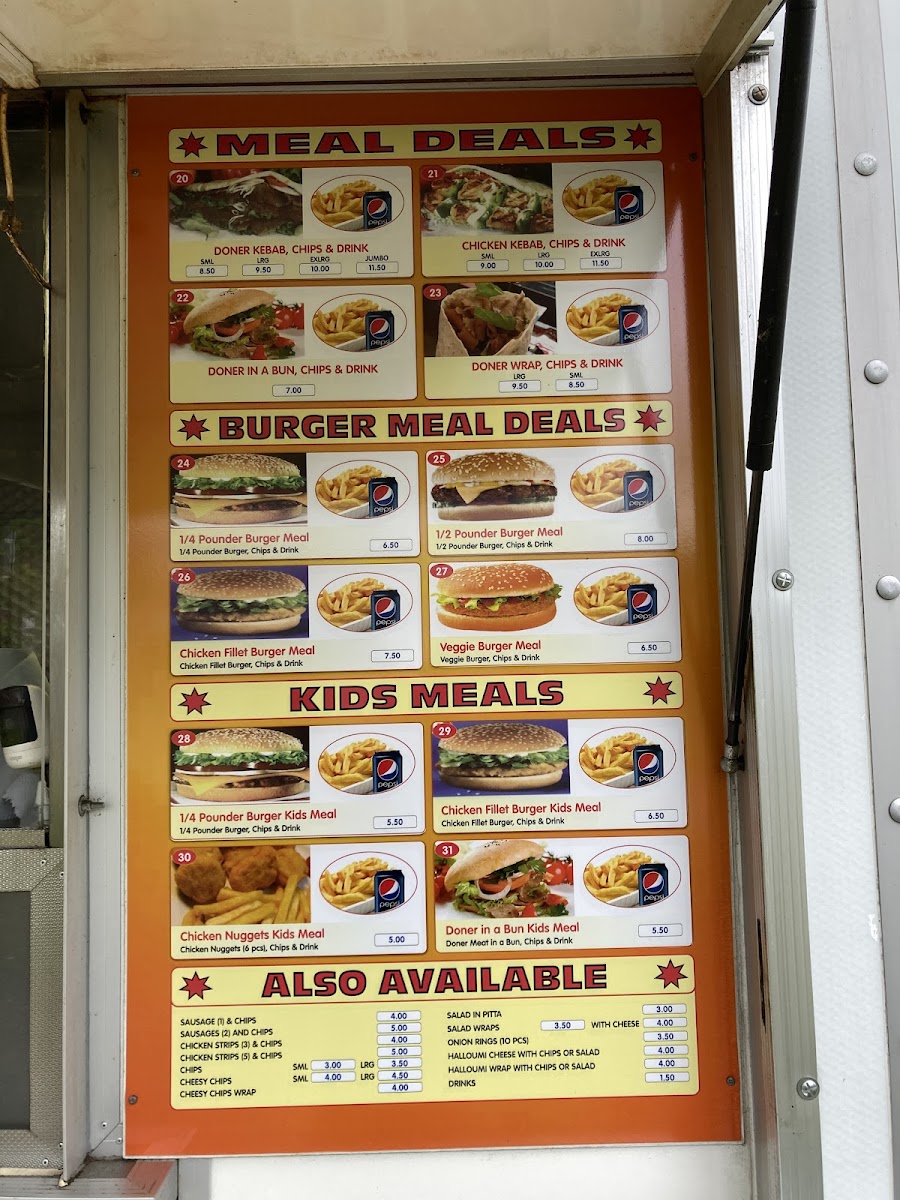 Tilehurst Triangle Kebab Van Photo Menu 1