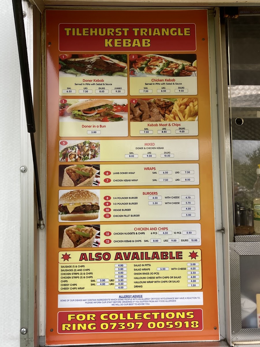 Tilehurst Triangle Kebab Van Photo Menu 2