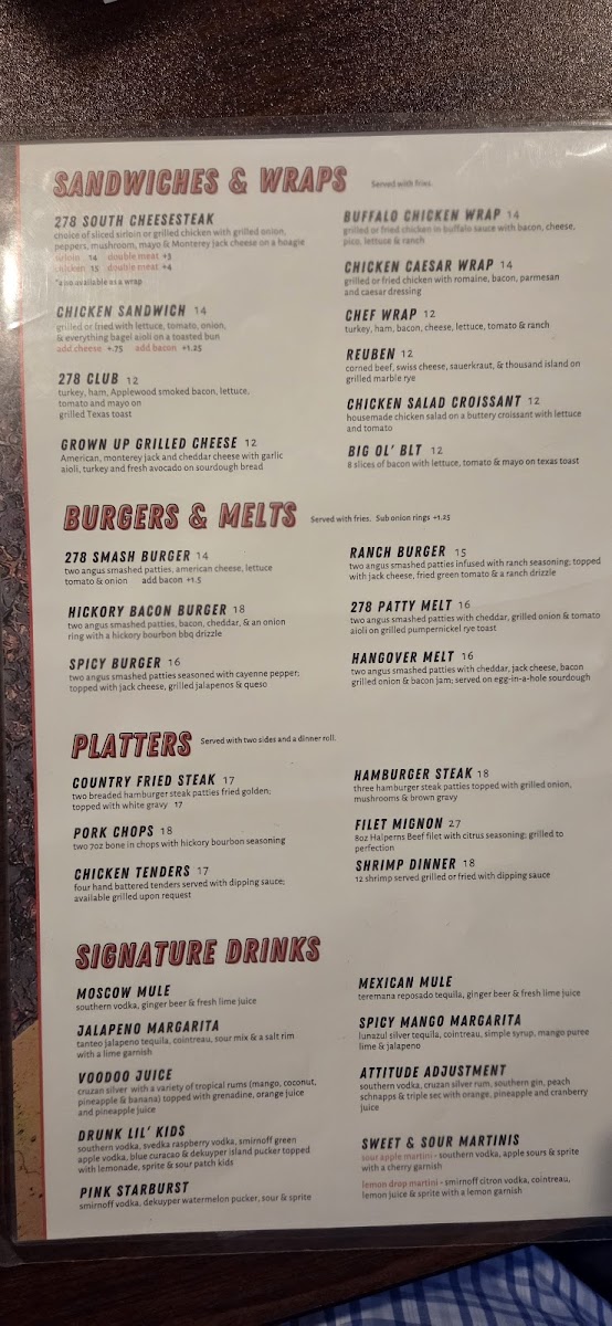 278 South Photo Menu 1