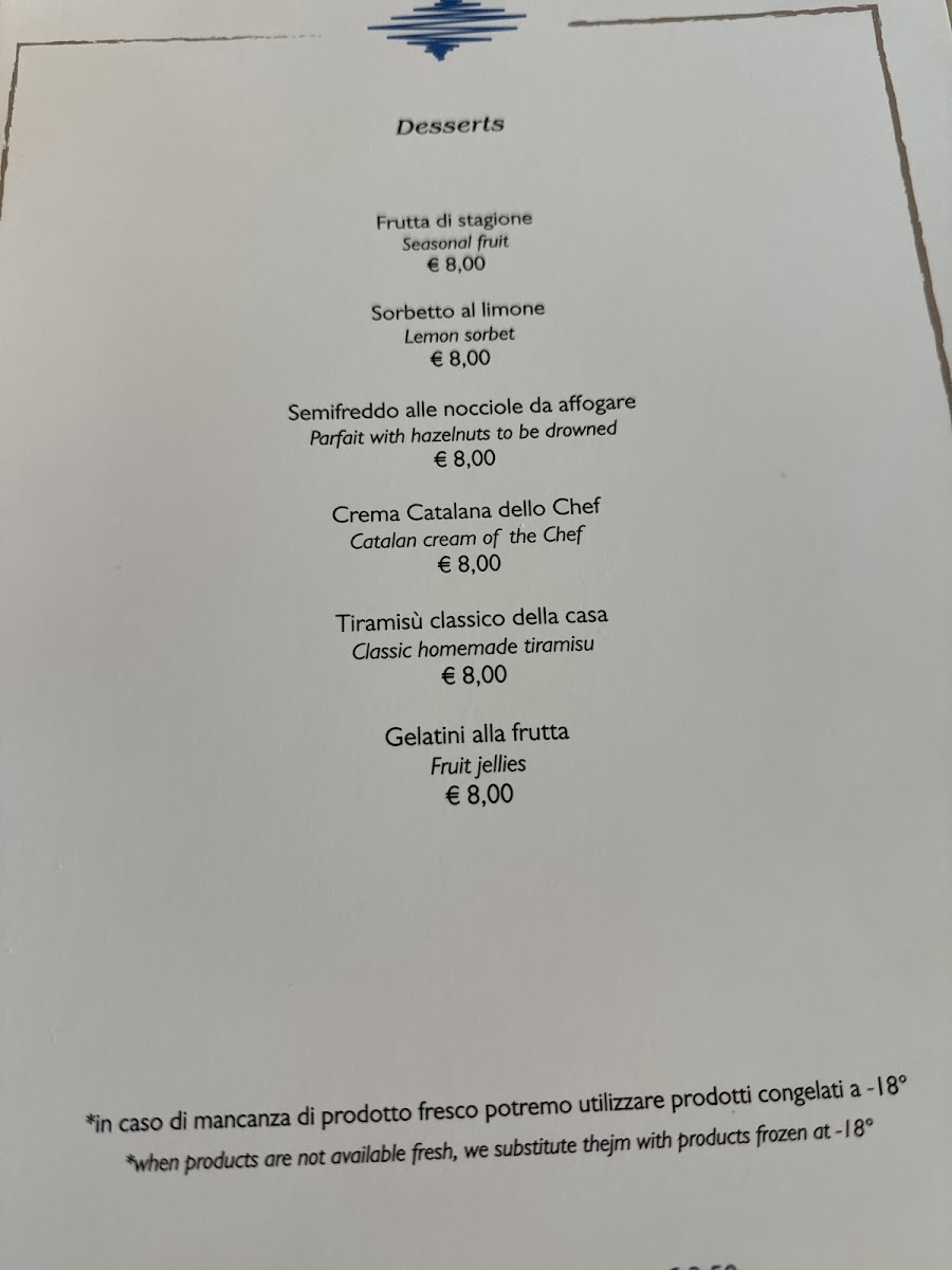 GENTEDIMARE RESTAURANT GOLFO ARANCI Photo Menu 5