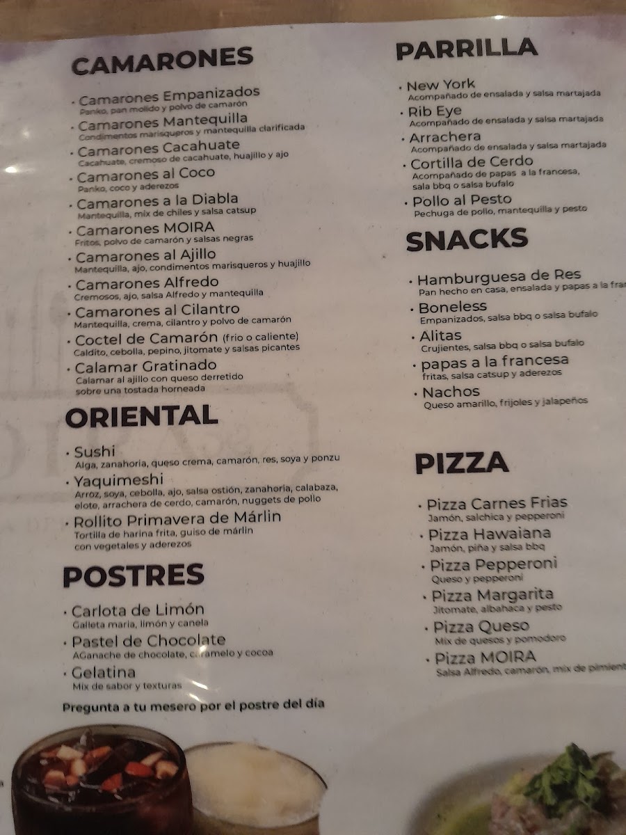 Moira Restaurante todo incluido Photo Menu 9