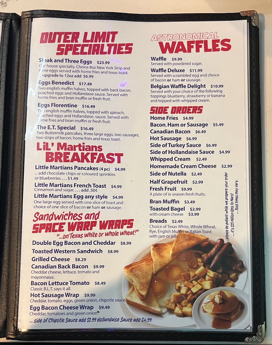 Flying Saucer Restaurant Photo Menu 3