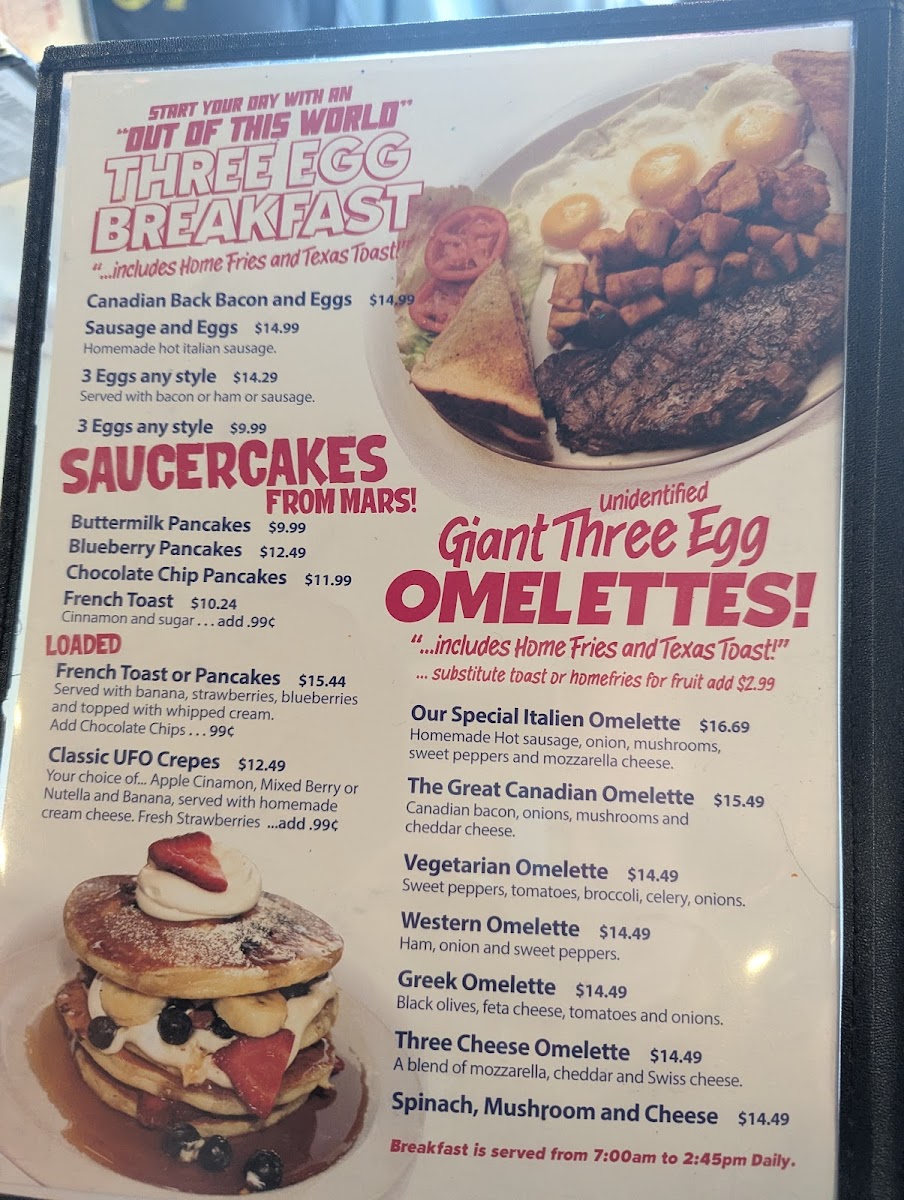 Flying Saucer Restaurant Photo Menu 4