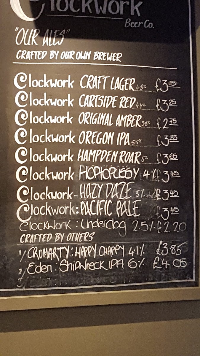 Clockwork Bar and Restaurant Photo Menu 2
