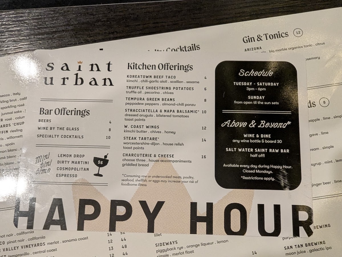 Saint Urban Photo Menu 10