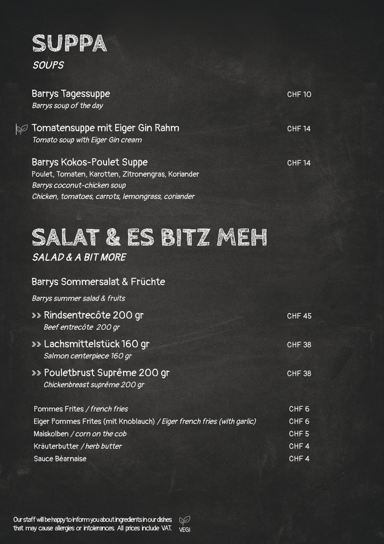 Barrys Restaurant, Bar & Lounge Photo Menu 7