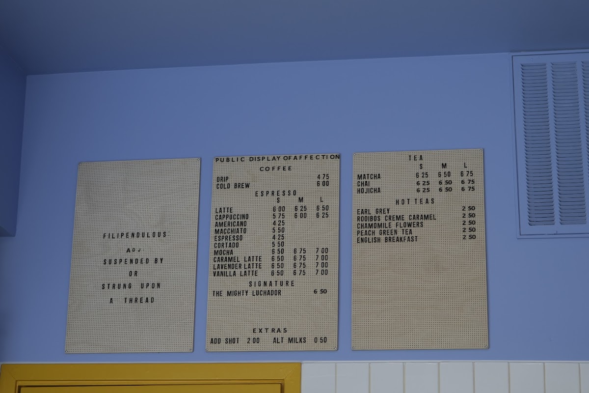 PDA Coffee Photo Menu 1