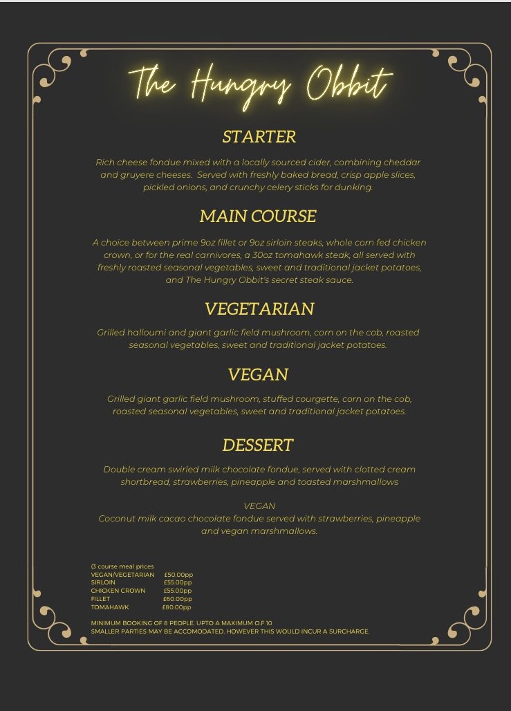 The Hungry Obbit Photo Menu 2
