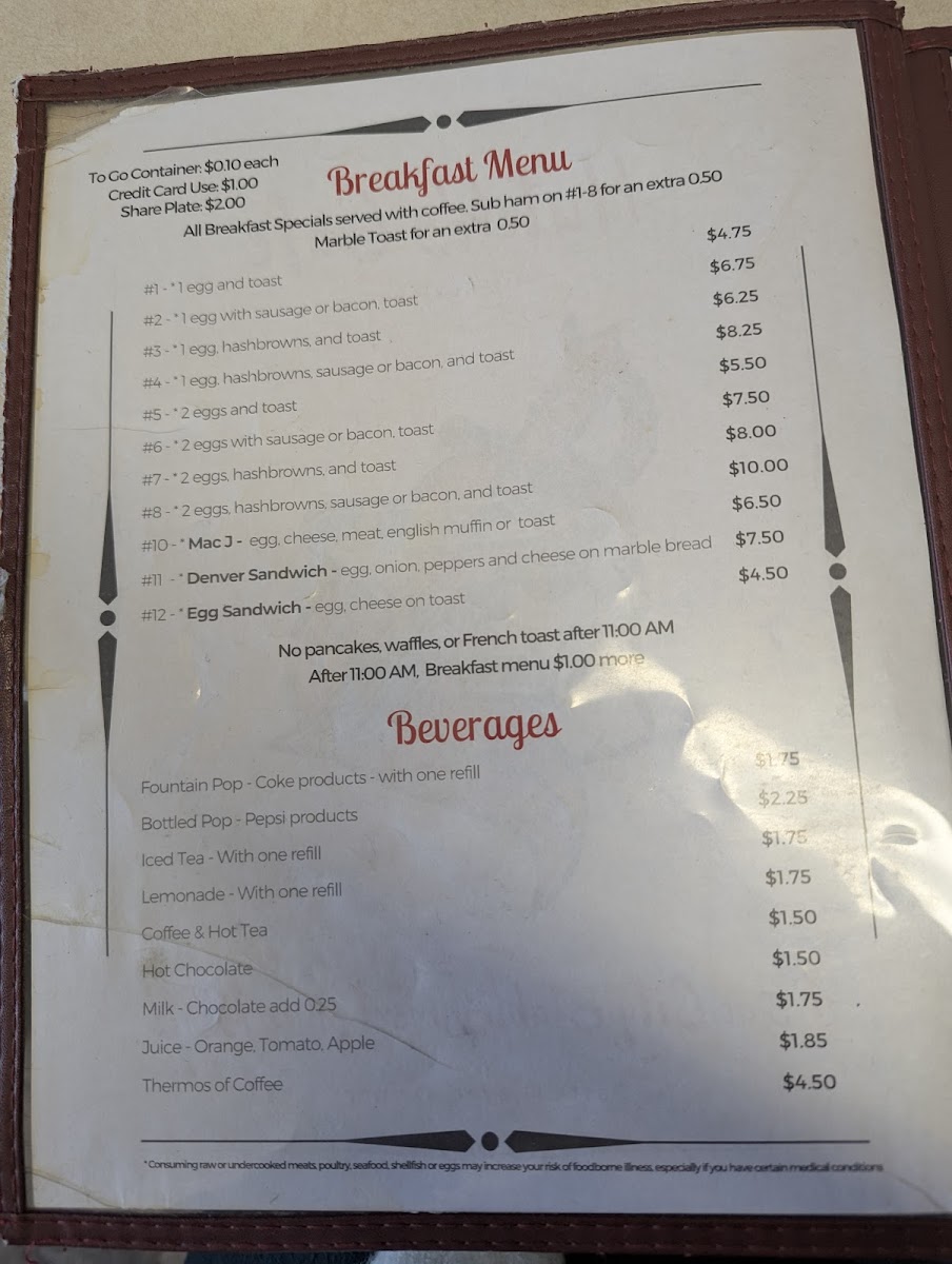 Hutch's Cafe Photo Menu 3