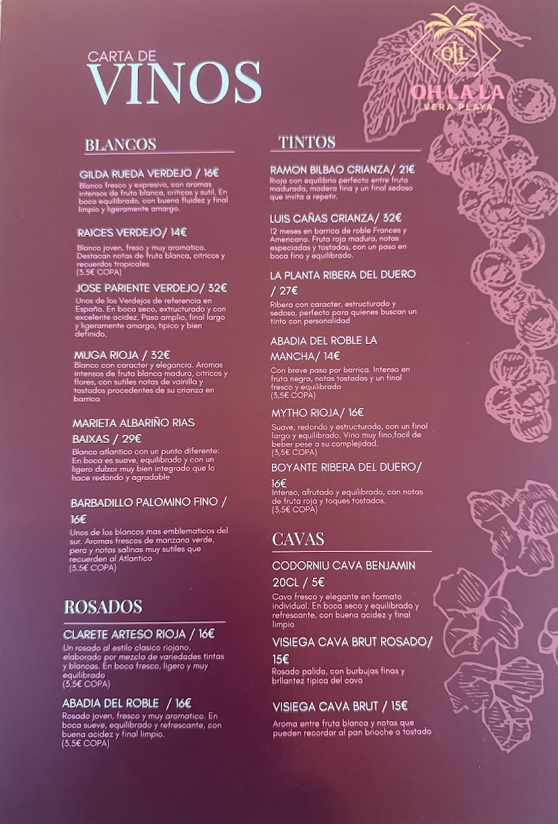 OH LA LA! Café Bar Photo Menu 4
