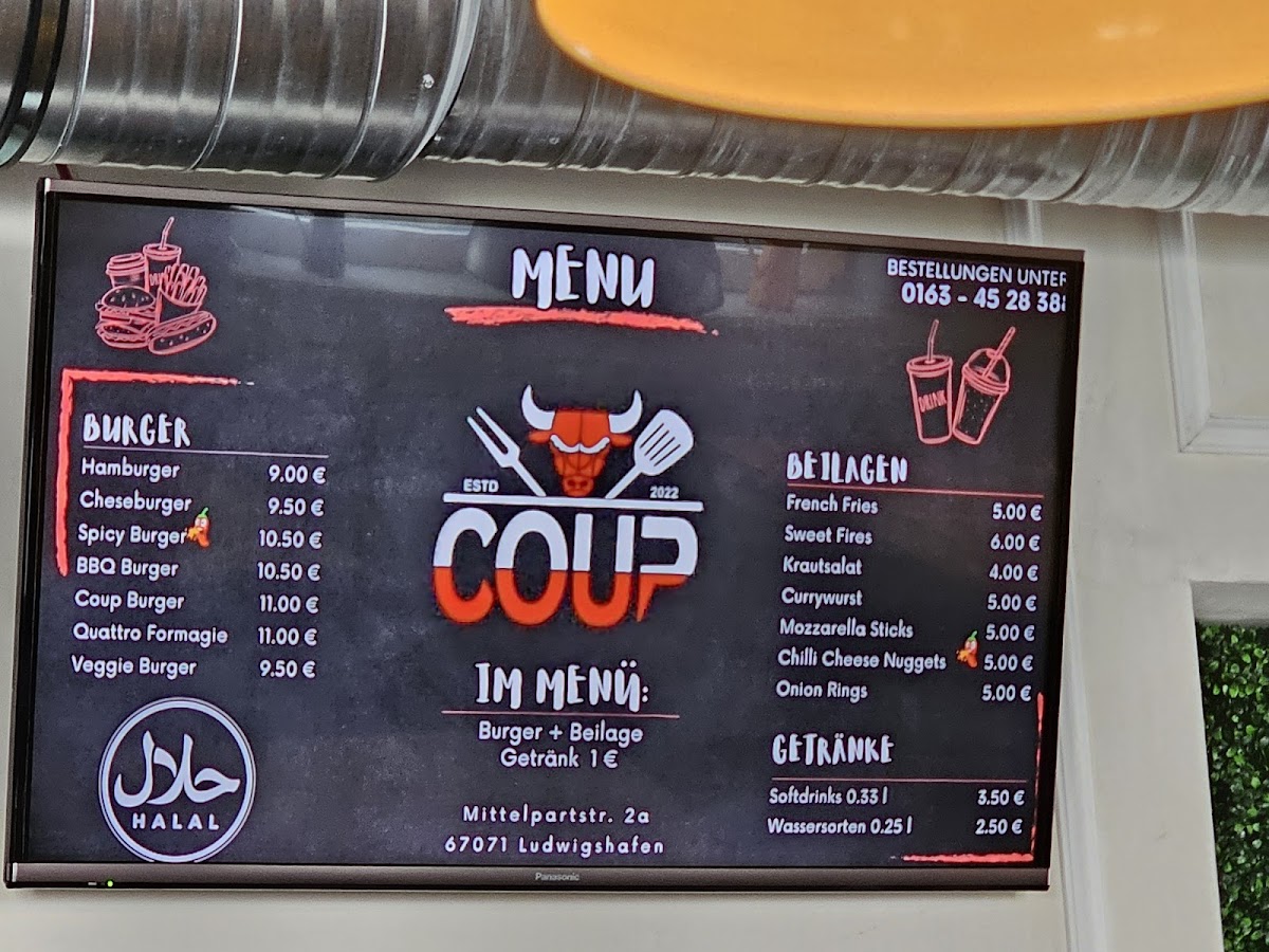 Coup Burger Ludwigshafen Photo Menu 4