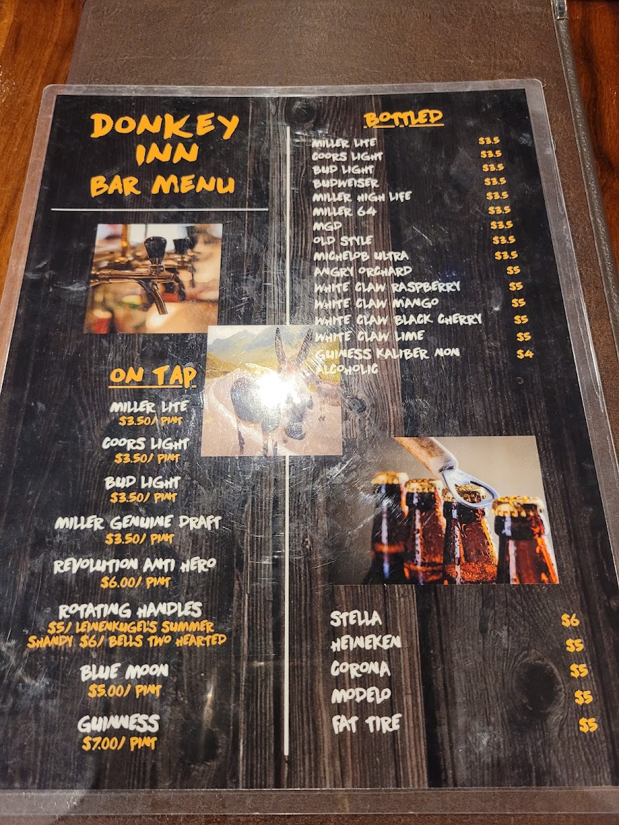 Donkey Inn Bar and Grill Photo Menu 5
