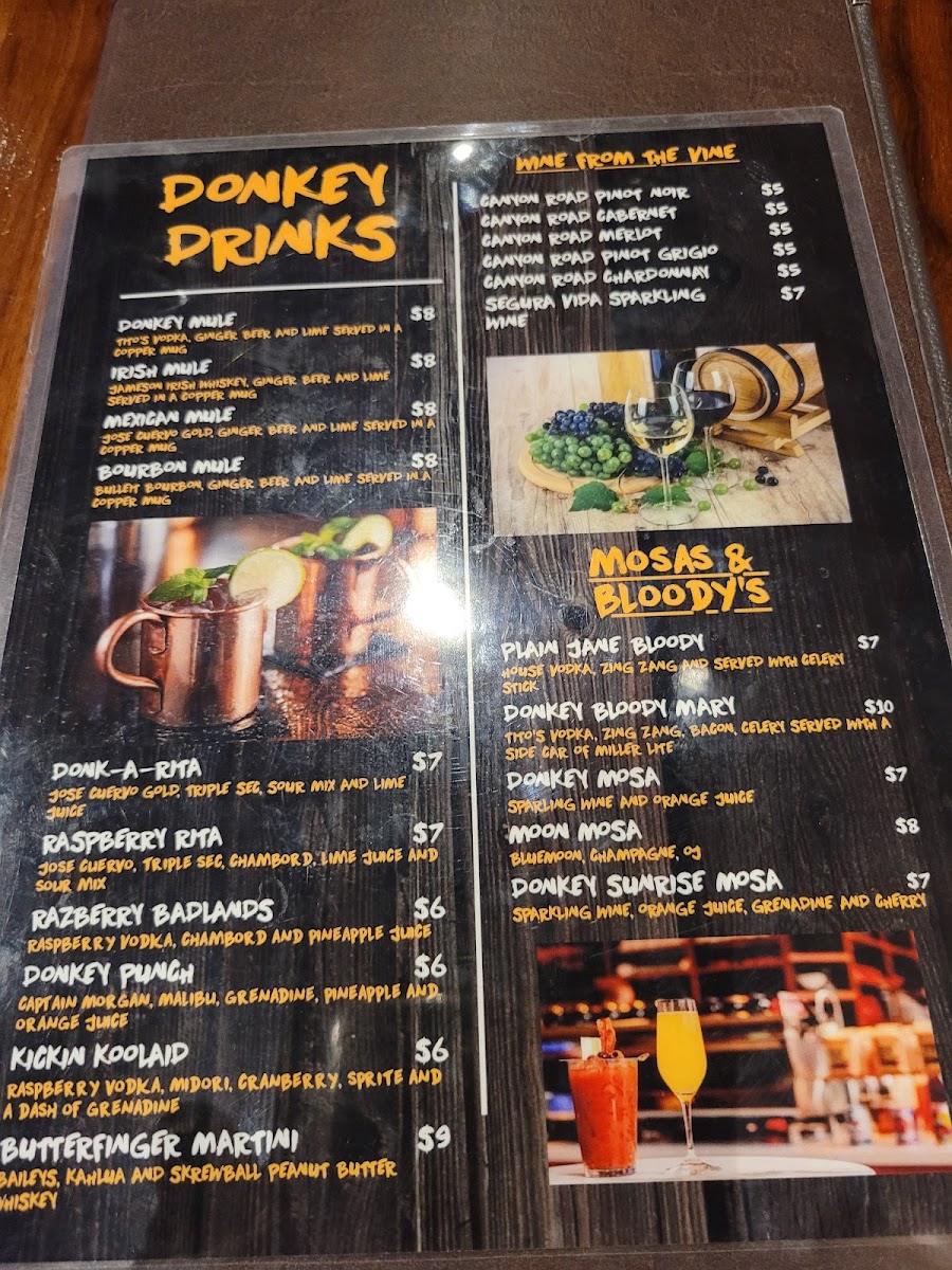 Donkey Inn Bar and Grill Photo Menu 6
